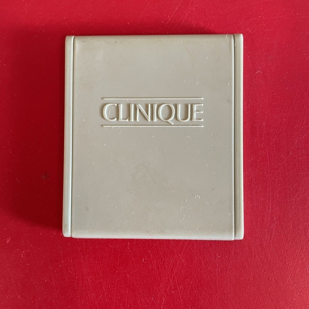 Vintage Clinique Table‎ Compact Mirror Flip Open Green Purse